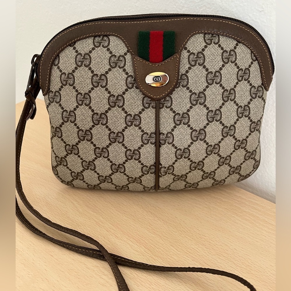 Gucci GG Supreme Ophidia Crossbody Clutch Vintage EUC Circa 1980 - Picture 1 of 17